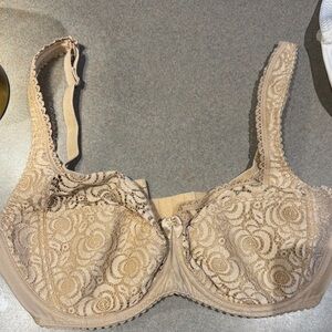 Lace Underwire Bra - Beige